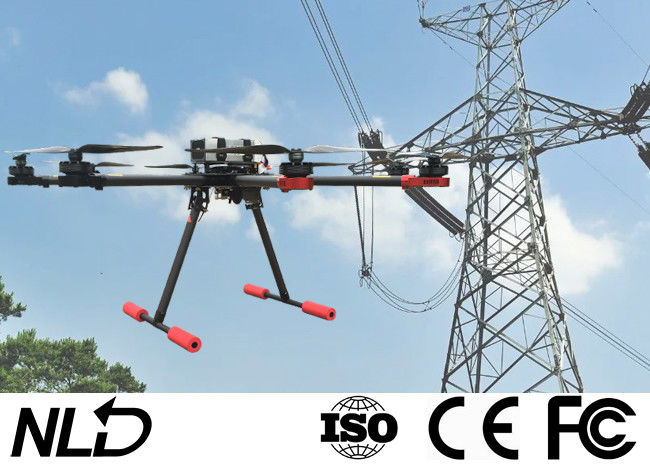 8 Rotors Remote Control Powerline Inspection Drone No Load Endurance 25-30 Min